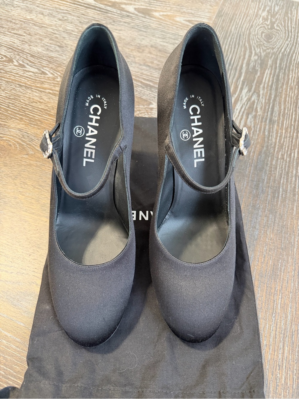 CHANEL Black Mary Jane Pump Heels